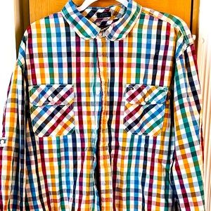 Tommy Hilfiger 2xl premium denim plaid shirt